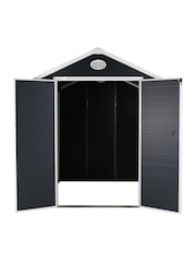 Charles Bentley Grey 6.3ft x 6.2ft Plastic Garden Shed - Image 5 of 6