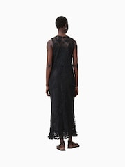 AllSaints Black Rye Embroidery Dress - Image 2 of 11