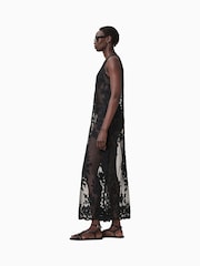 AllSaints Black Rye Embroidery Dress - Image 4 of 11