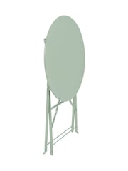 Charles Bentley Green Folding Metal Garden Bistro Set - Image 6 of 6