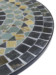 Charles Bentley Blue Mosaic 4 Seater Garden Dining Set - Image 4 of 6