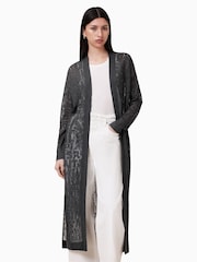 Серый - Кардиган Allsaints Kaito - Изображение 2 из 8