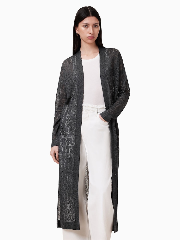 Серый - Кардиган Allsaints Kaito - Изображение 2 из 8