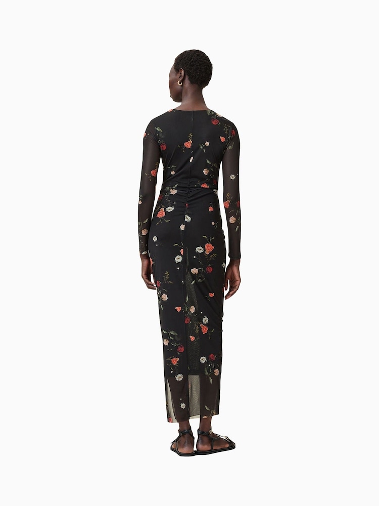 AllSaints Black Kathy Mesh Dress - Image 5 of 6