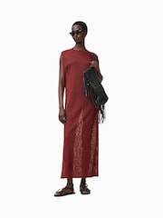 AllSaints Red Kaito Dress - Image 1 of 8