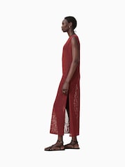 AllSaints Red Kaito Dress - Image 3 of 8