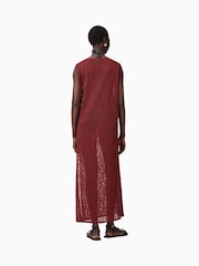 AllSaints Red Kaito Dress - Image 4 of 8