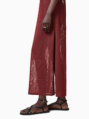 AllSaints Red Kaito Dress - Image 6 of 8