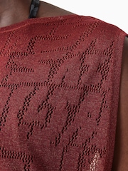 AllSaints Red Kaito Dress - Image 7 of 8