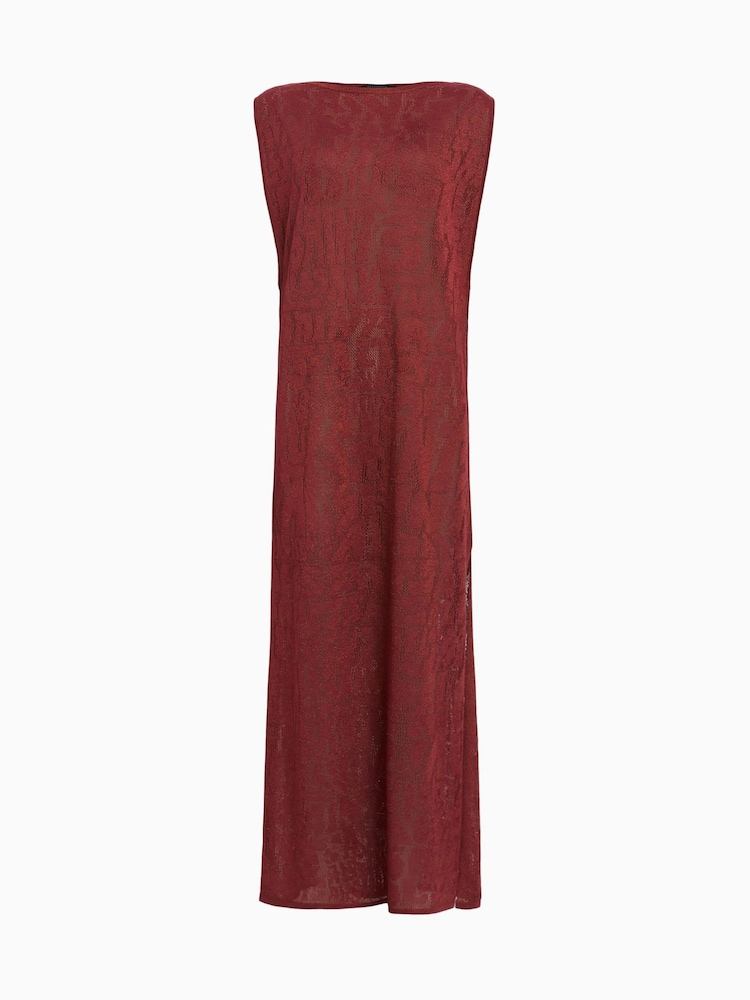 AllSaints Red Kaito Dress - Image 8 of 8