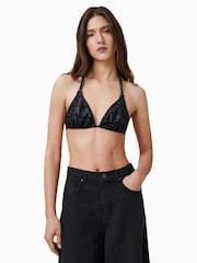 AllSaints Black Saph Bikini Top - Image 1 of 6