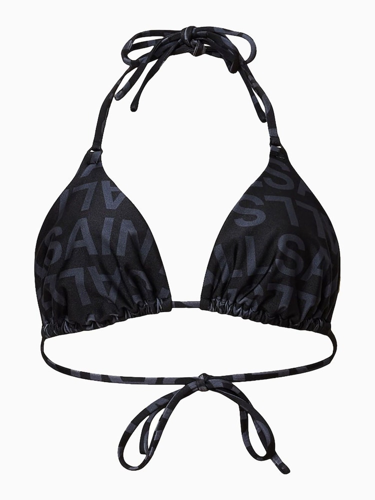 AllSaints Black Saph Bikini Top - Image 6 of 6