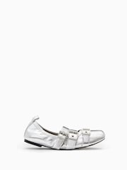 AllSaints Grey Aurora Metallic Shoes - Image 1 of 5