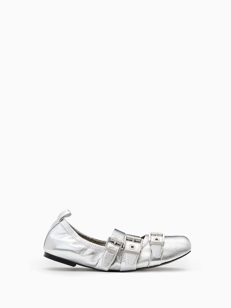 AllSaints Grey Aurora Metallic Shoes - Image 1 of 5 AllSaints Grey Aurora Metallic Shoes - Image 1 of 5