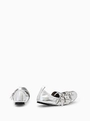 AllSaints Grey Aurora Metallic Shoes - Image 4 of 5