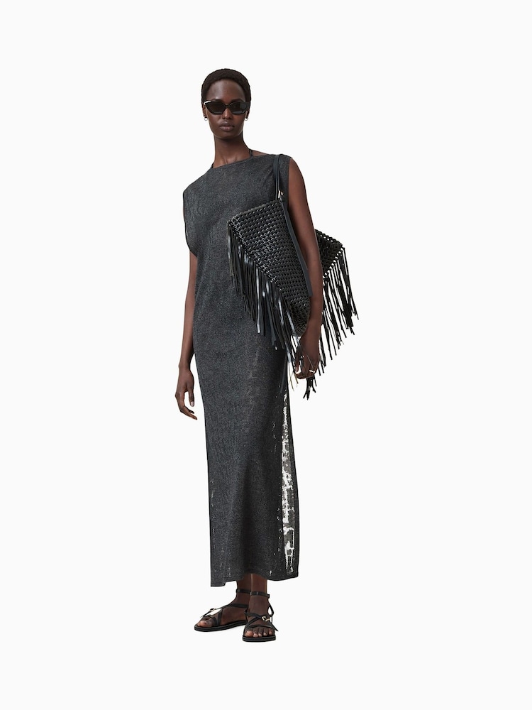 AllSaints Grey Kaito Dress - Image 1 of 7