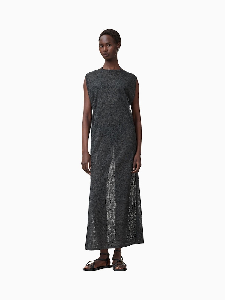 AllSaints Grey Kaito Dress - Image 2 of 7