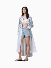 AllSaints Blue Eliana Denim Shorts - Image 1 of 1