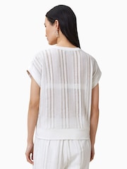 AllSaints White Giana Crochet Tank - Image 2 of 7
