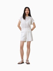 AllSaints White Giana Crochet Tank - Image 6 of 7