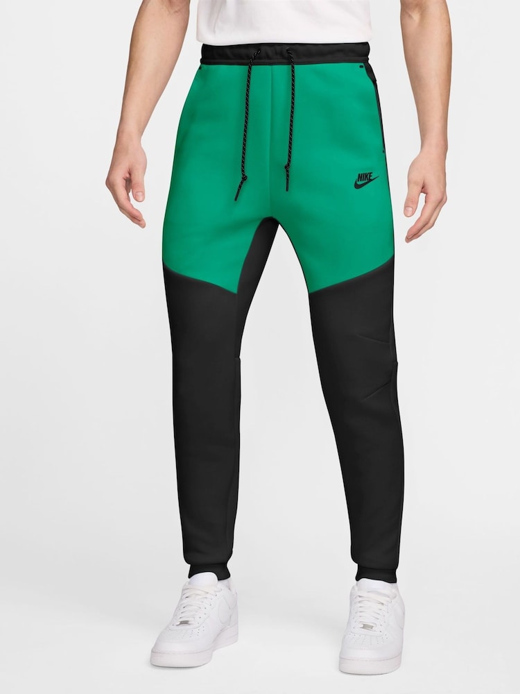 Nike Black Bleached Turq Tech Fleece Joggers - Image 1 of 3