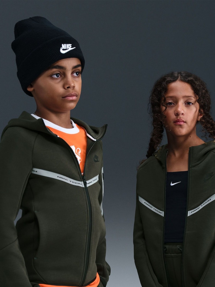 Nike Dark Brown Sportswear Tech Fleece Full Zip Hoodie - Image 7 of 7