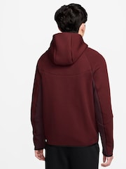 Nike Dark Team Red Tech Fleece Full Zip Windrunner Hoodie - Image 2 of 3