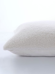Laura Ashley Natural Coleford Faux Sheepskin Cushion - Image 3 of 4