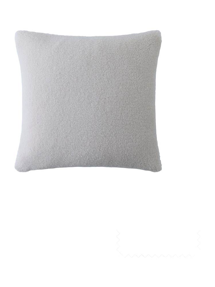 Laura Ashley Natural Coleford Faux Sheepskin Cushion - Image 4 of 4