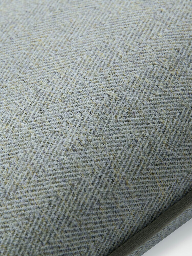Laura Ashley Grey Sage Milbourne Herringbone Cushion - Image 2 of 5