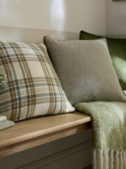 Laura Ashley Grey Sage Milbourne Herringbone Cushion - Image 3 of 5