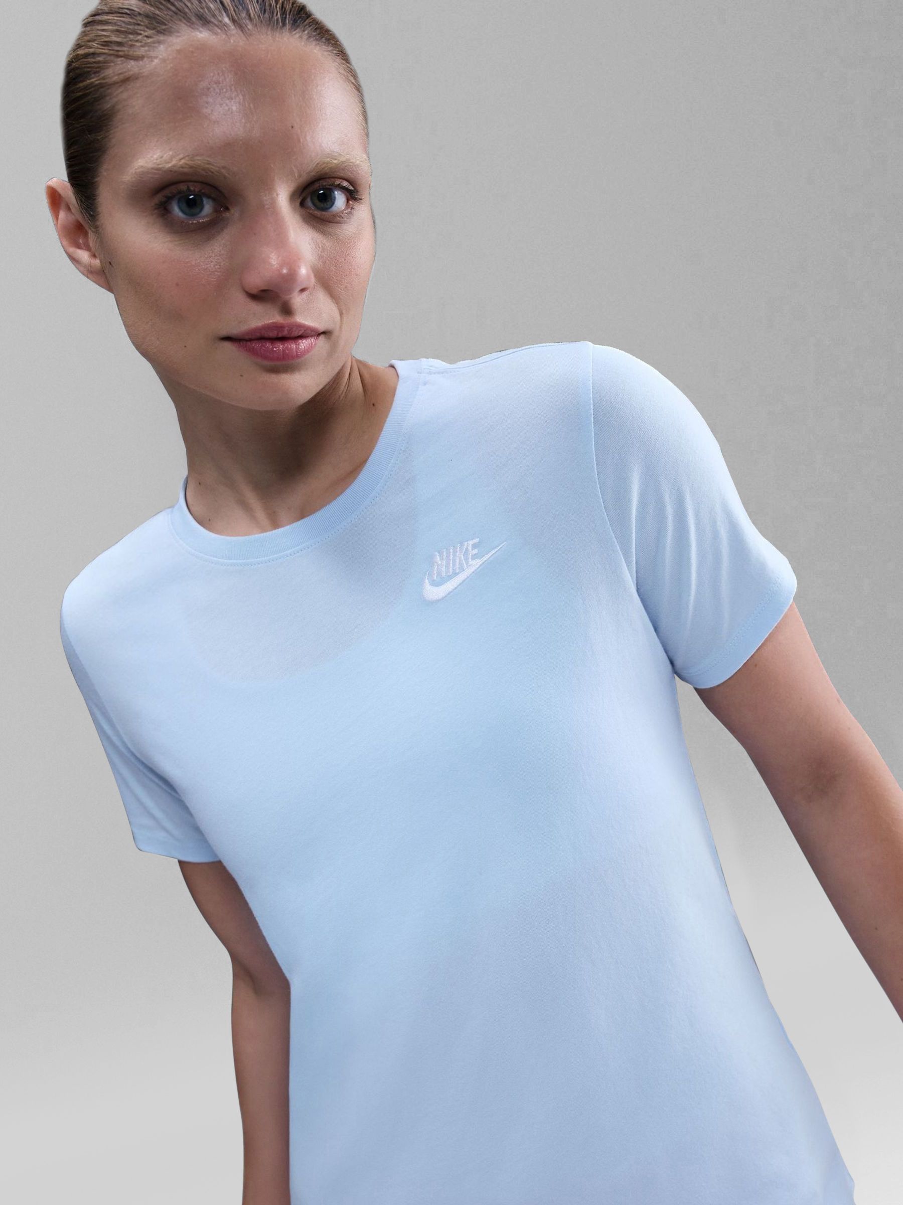 light blue nike top womens