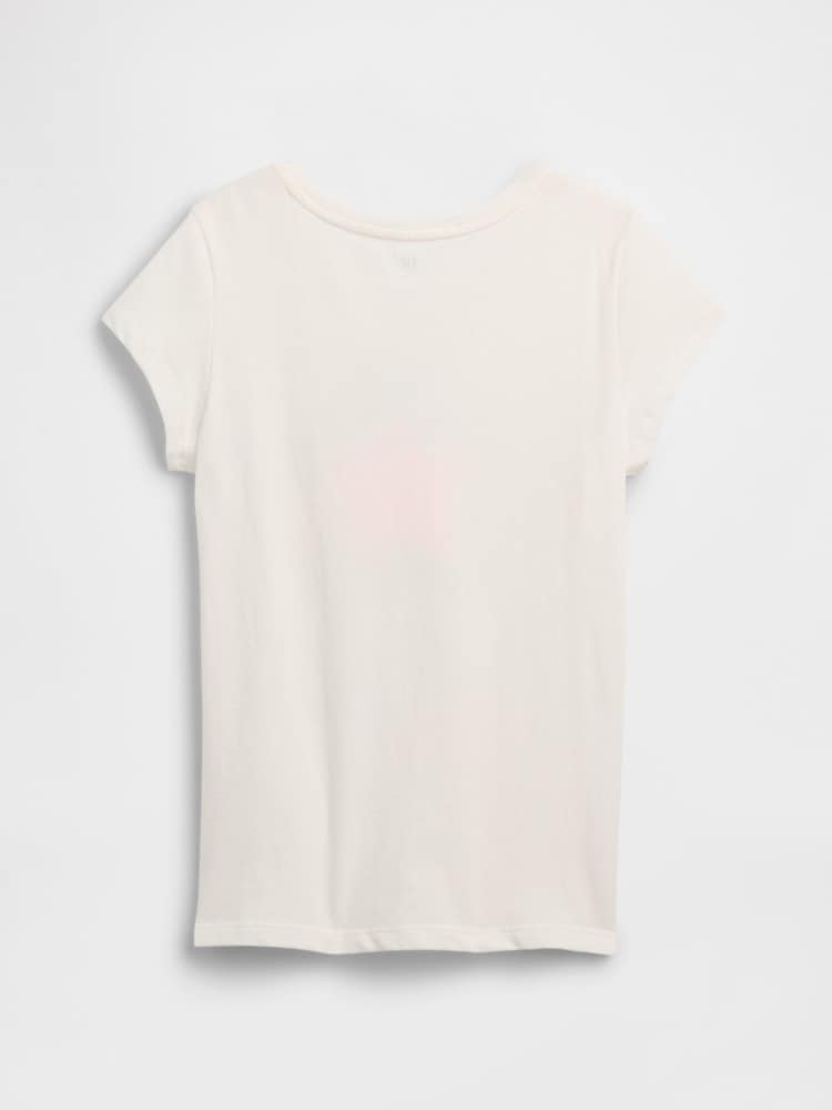 Gap White Star Graphic Short Sleeve T-Shirt (4-13yrs) - Image 2 of 2