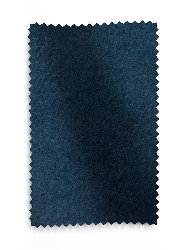 Soft Velvet Navy Blue Flinton Wooden Accent Chair - Image 10 of 10 Soft Velvet Navy Blue Flinton Wooden Accent Chair - Image 10 of 10