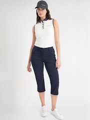 Calvin Klein Golf Isabel Navy Capri Trousers - Image 3 of 9
