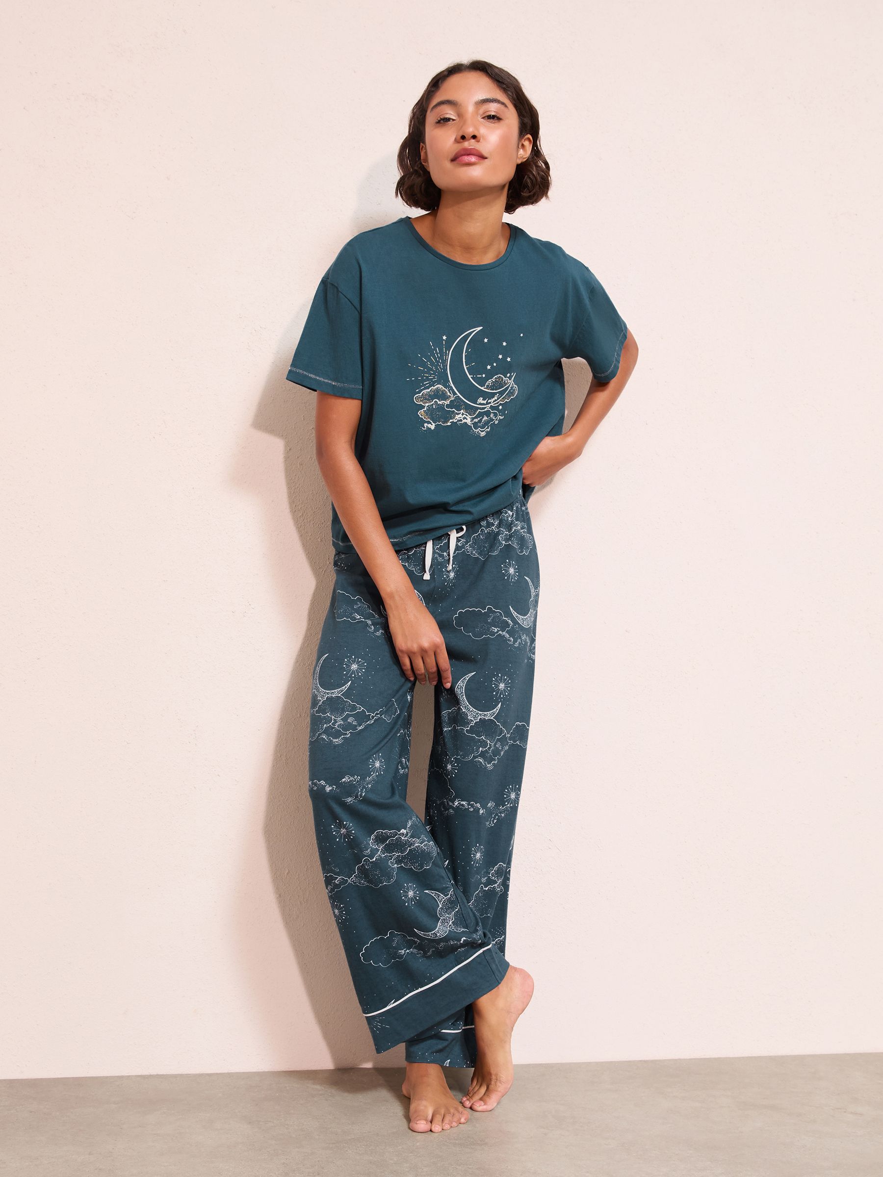 Friends Like These Navy Petite Moon and Starts Short Sleeve Pyjamas