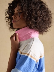 Joules Multi Stripe Short Sleeve Cotton Rugby Shirt - Image 9 of 11