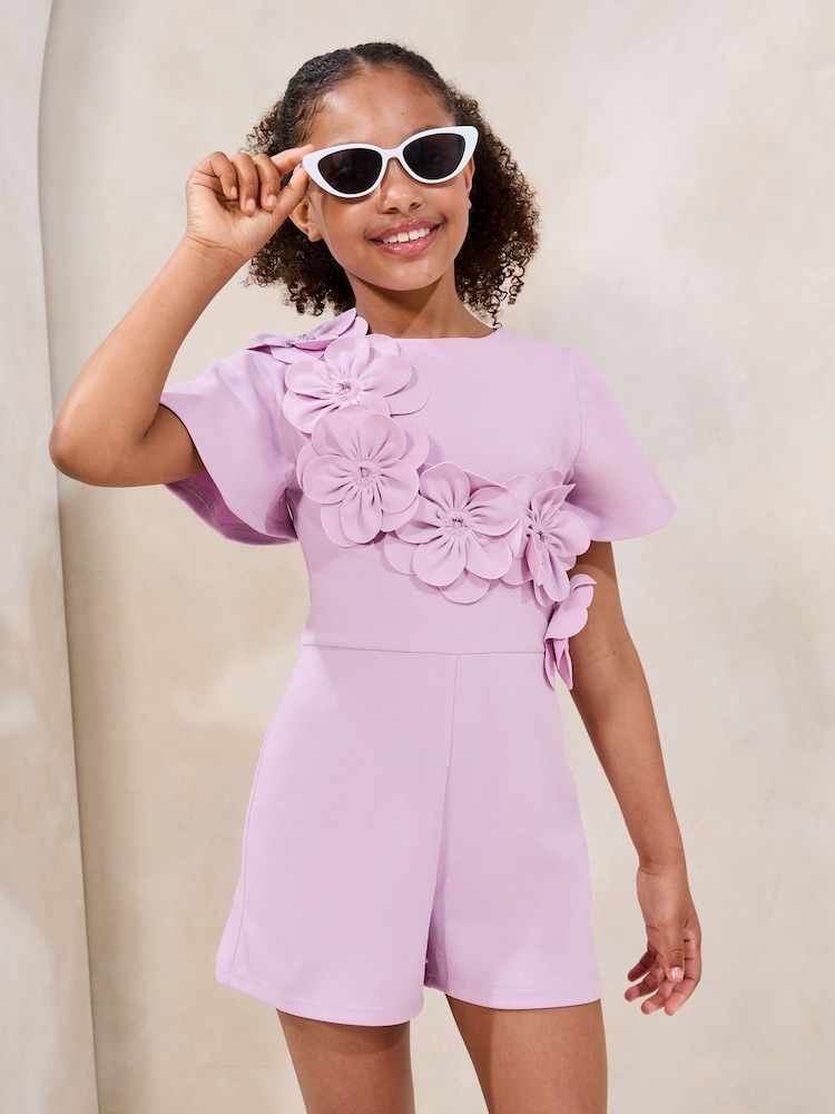 Lipsy 3D Corsage Playsuit (5-16yrs) - Image 1 of 4