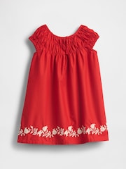 Gap Red Smocked Puff-Sleeve Dress (6mths-5yrs) - Image 3 of 4