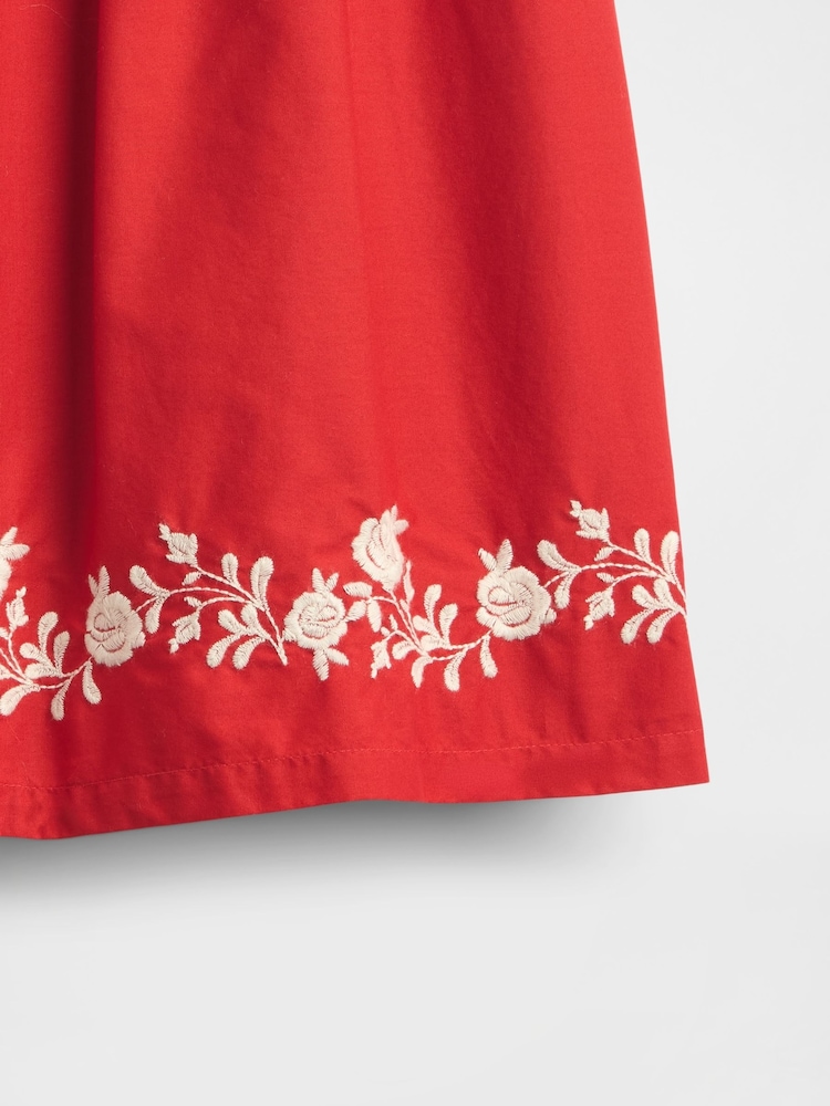 Gap Red Smocked Puff-Sleeve Dress (6mths-5yrs) - Image 4 of 4