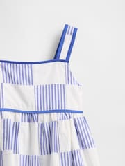 Gap Blue Sleeveless Poplin Patchwork Dress (6mths-5yrs) - Image 4 of 4