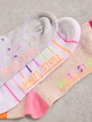 White Stuff Fluro Trainers Socks 3 Pack - Imagen 2 de 2