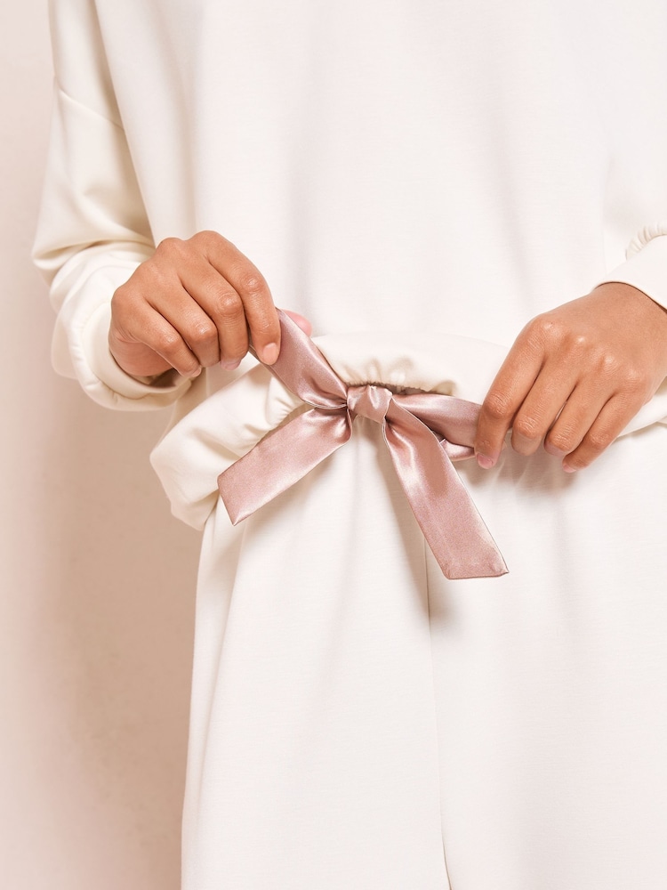 Friends Like These Ivory Premium Contrast Nightwear Top - Image 2 of 4 Friends Like These Ivory Premium Contrast Nightwear Top - Image 2 of 4