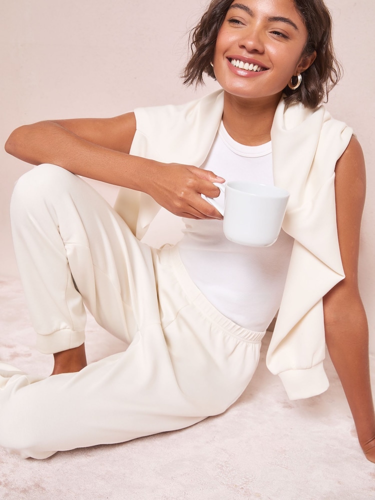 Friends Like These Ivory Premium Nightwear Jogging Pyjama Bottoms - Image 2 of 4