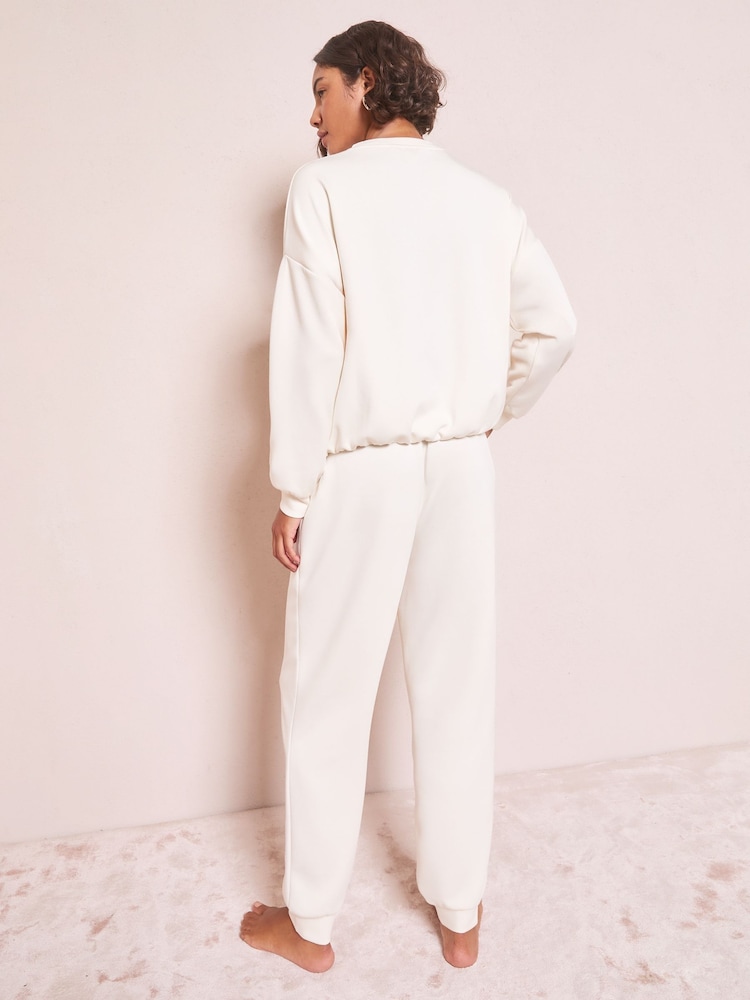 Friends Like These Ivory Premium Nightwear Jogging Pyjama Bottoms - Image 4 of 4
