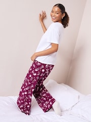 Friends Like These Burgundy Red Breakfast Club Nightwear Set - Image 4 of 4