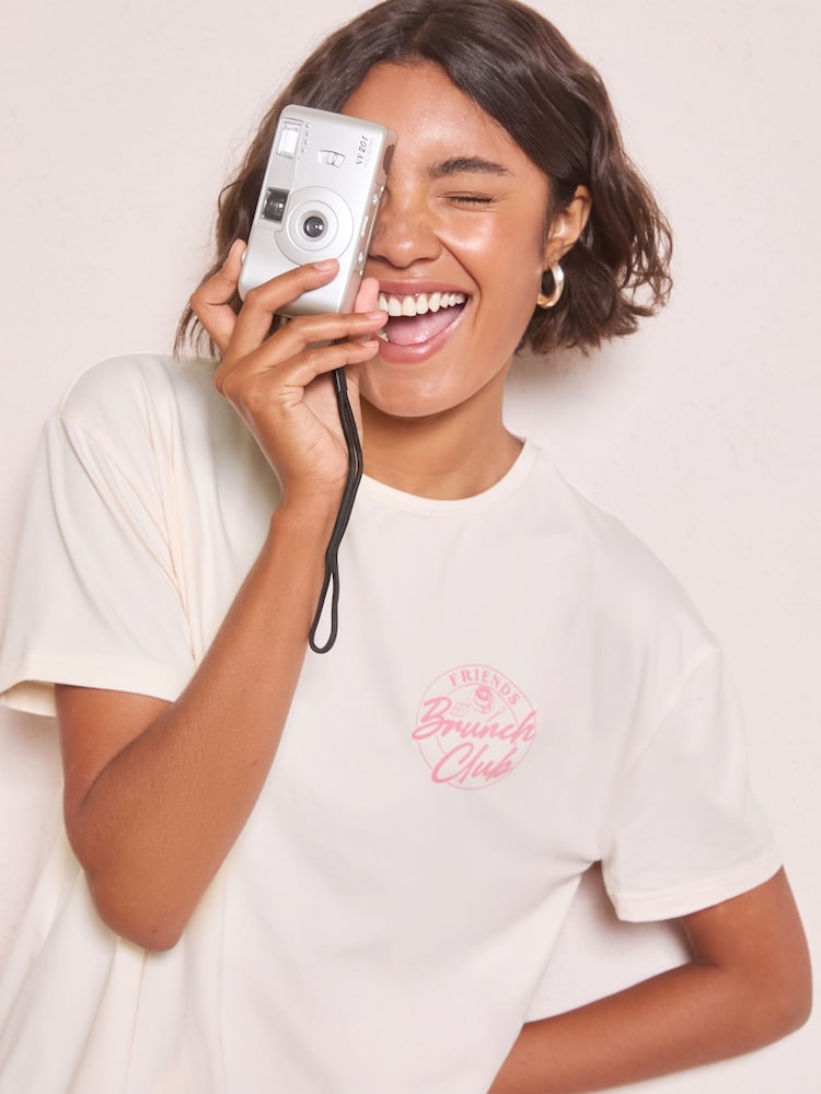 Friends Like These Pink Brunch Club Heart Velvet Shorts Set - Image 2 of 4 Friends Like These Pink Brunch Club Heart Velvet Shorts Set - Image 2 of 4