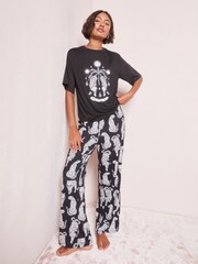 Friends Like These Black Cheetah Print Pyjamas Set - Image 1 of 4