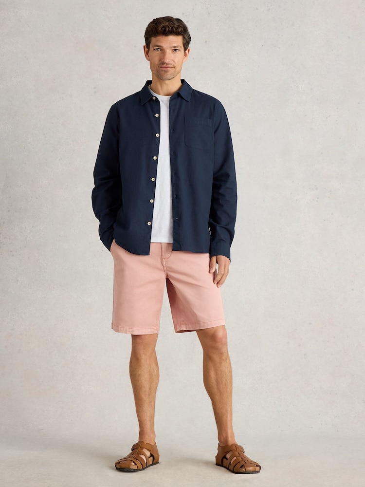 White Stuff Blue Ely Long Sleeve Shirt - Image 1 of 6