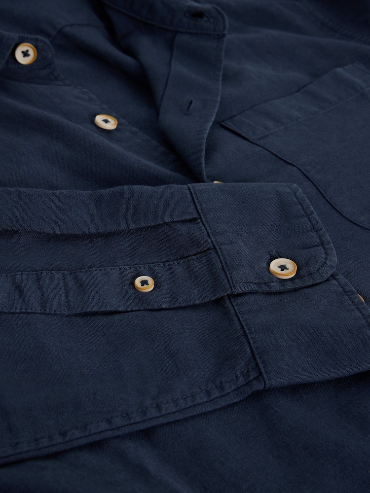 White Stuff Blue Ely Long Sleeve Shirt - Image 6 of 6